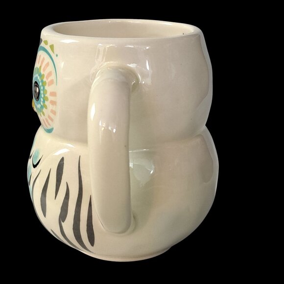 Owl Coffee Tea Chocolate Mug Love The Moment Natural Life Turquoise Mint Cond. - Picture 11 of 14
